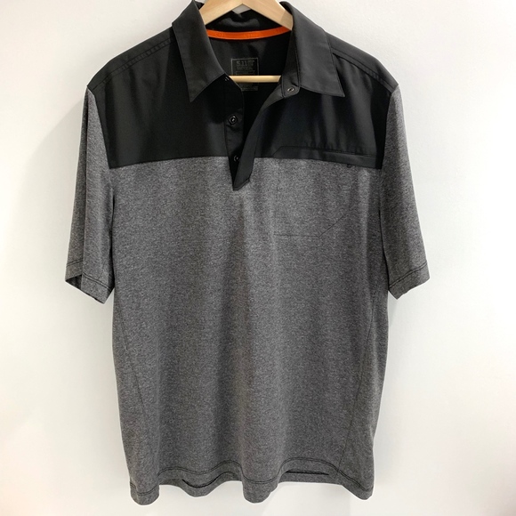 5.11 Tactical Other - Tactical 511 Gray Black Polo Shirt Mens Large